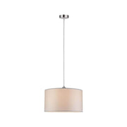 Tessa pendant light max. 1x60W E27 cream fabric with cream-colored fabric shade and modern design.