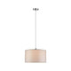 Tessa Pendelleuchte max.1x60W E27 Creme Stoff mit cremefarbenem Textilschirm und modernem Design.