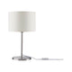 Tessa Tischleuchte max.1x40W E14 Creme Stoff mit klassischem Design und cremefarbenem Stoffschirm.