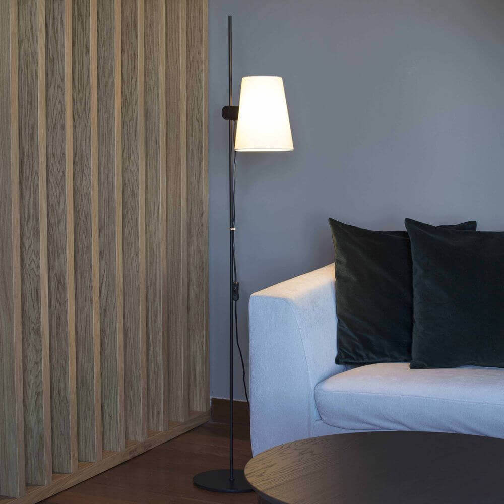 Textil Lampenschirm Lupe Beige