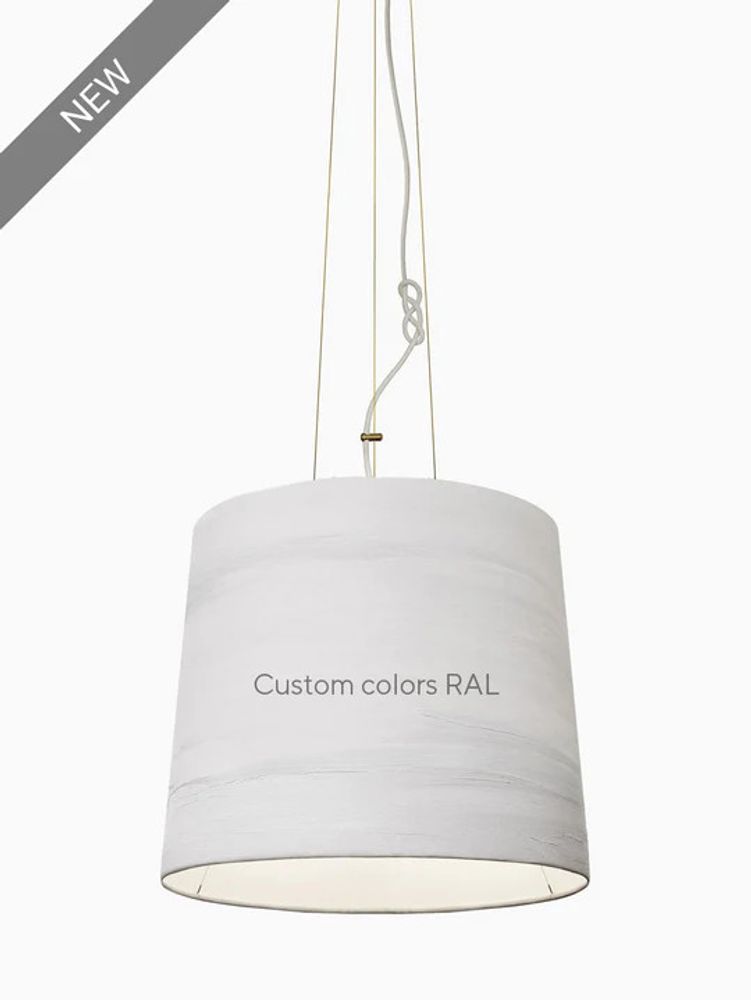Pendelleuchte in Weiß mit individuellem Farbdesign, neu von Mammalampa, perfekte Ergänzung für modernes Interieur.