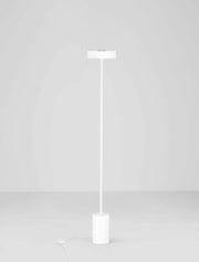 Thea LED Stehlampe H 135cm Ø 20cm 3000K weiß, moderne Stehleuchte mit Aluminiumgestell und warmweißem Licht