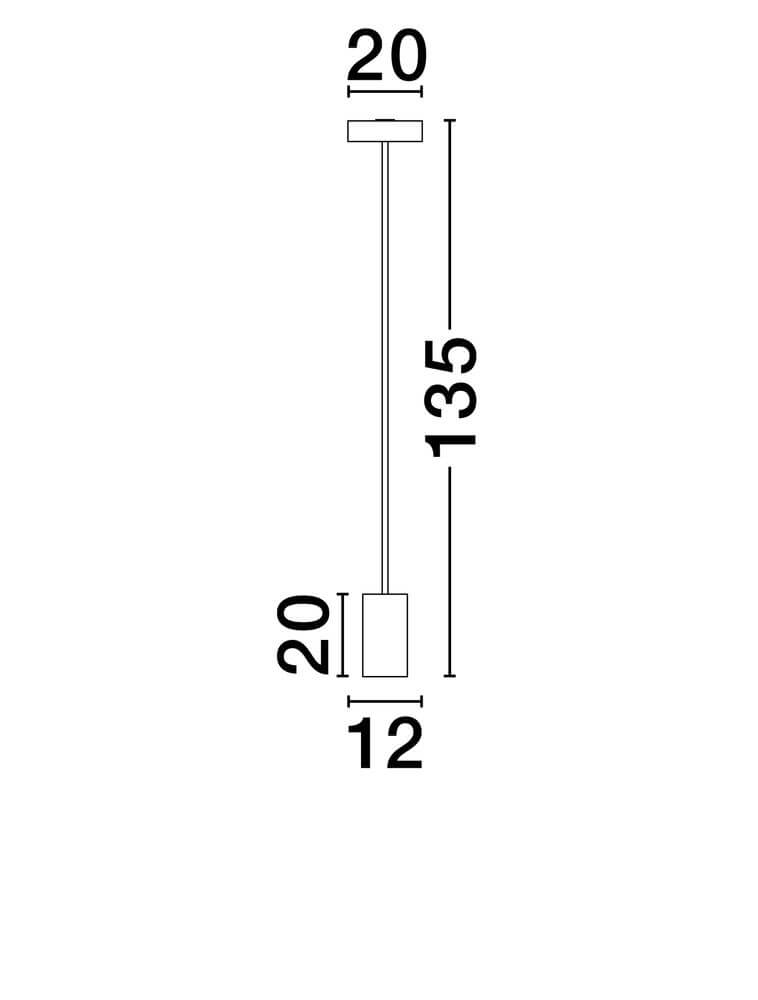 Alt Tag: Thea LED Stehlampe H 135cm Ø 20cm 3000K schlankes Aluminiumgestell Holzdekor, Maße 135x20x12 cm, warmweiß 3000K, 17W, 929 Lumen