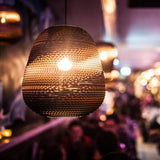 Binky hanging lamp made of oval cardboard