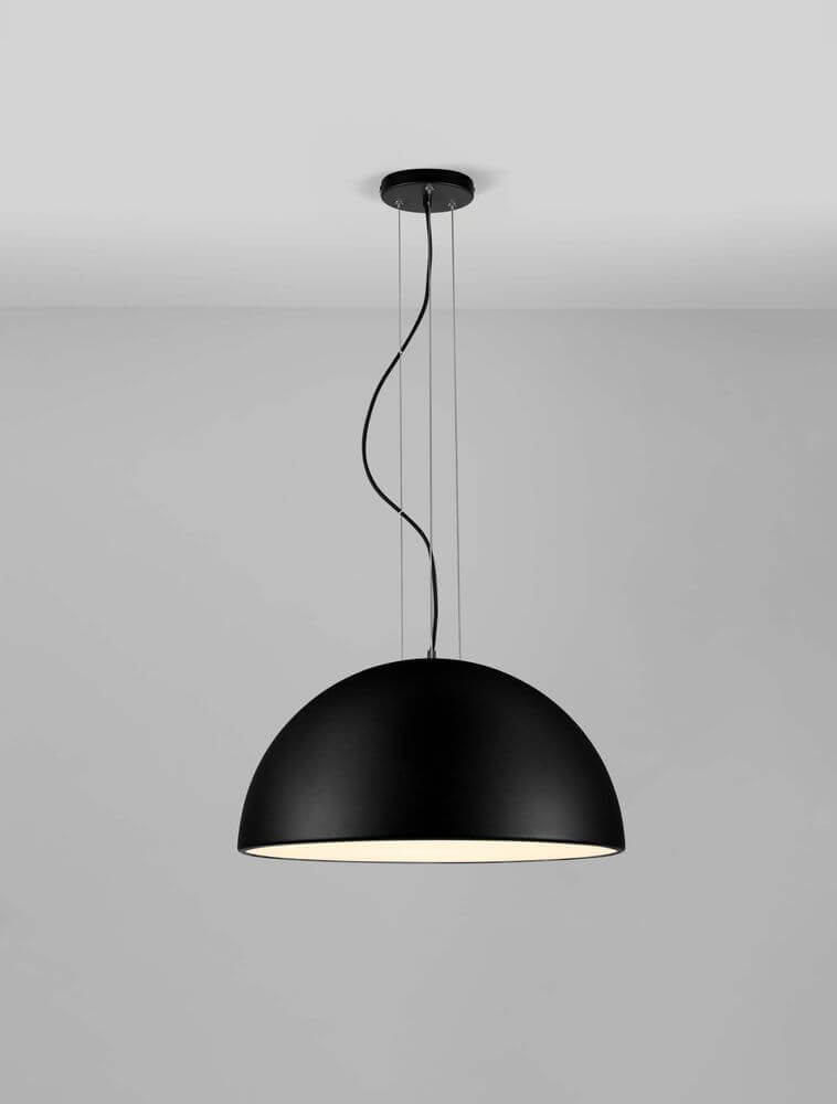 Tholos Pendelleuchte E27 3-flammig in Schwarz und Weiß, modernes Design für stilvolle Beleuchtung.