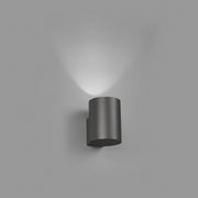 Thon-1 LED Applique murale d’extérieur IP65 anthracite sur fond gris, applique murale moderne avec diffuseur en verre opale