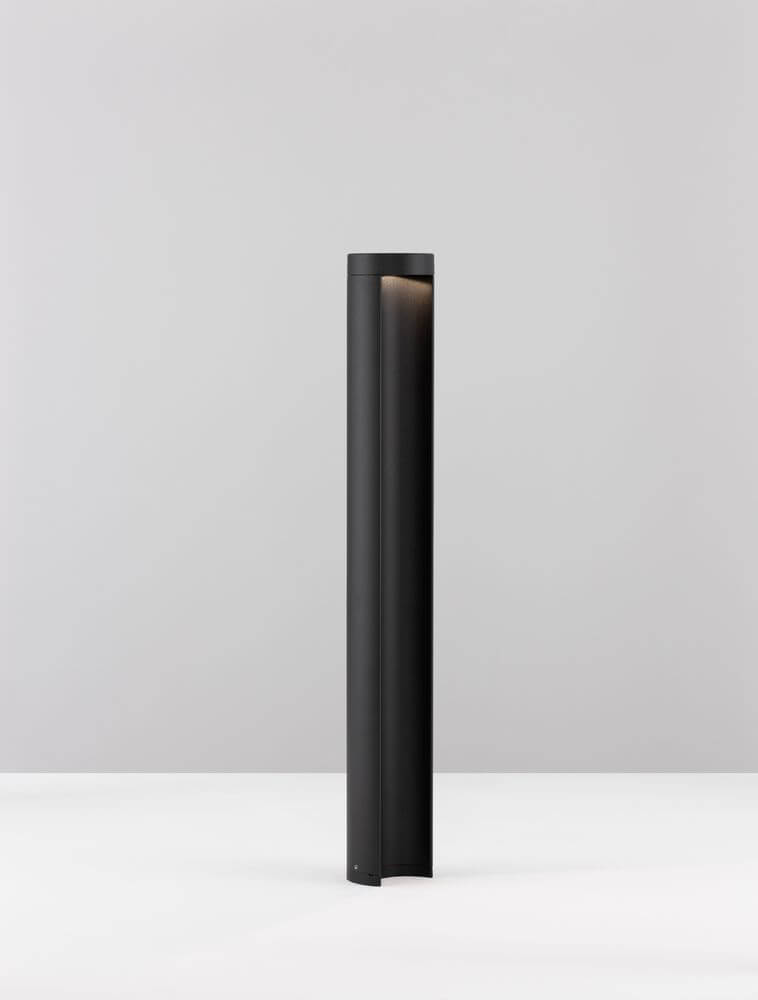 Tien LED Außenwegeleuchte 3000K Schwarz IP54 - moderne Außenleuchte aus Aluminium und Glas