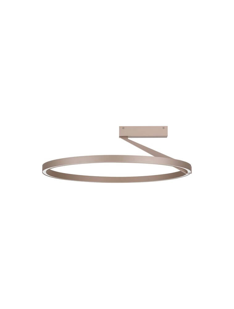 Tilia LED Deckenleuchte in Mocca Coffee, Ø 60cm, modernes Design mit klaren Linien und schlankem Aluminiumkörper.