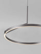 Tilia LED Pendelleuchte in Nickel, Ø 60cm, zeitgenössisches Design mit Up & Down Licht in warmen Farbtemperaturen.
