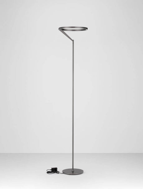 Tilia LED Stehlampe H 168cm 3000K in Foggy-Nickel, moderne minimalistische Stehleuchte von Nova Luce