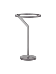 Tilia LED Tischleuchte Ø 22cm 3000K in Nickel, moderne Nova Luce Tischlampe aus Aluminium