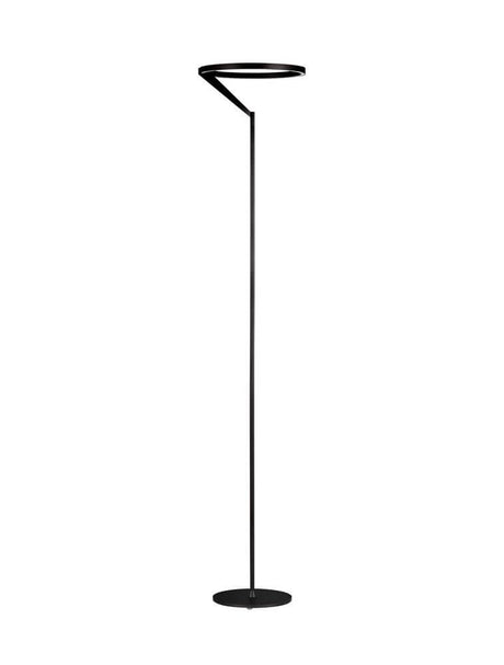 Tilia LED floor lamp H 168cm 3000K with modern, slim design and Foggy Nickel finish.