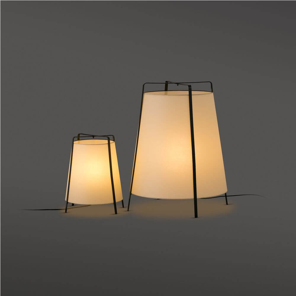 Tischlampe AKANE Schwarz, Beige