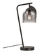 Tischlampe Boshi mit einem modernen Design und einem stilvollen Glasschirm in Schwarz.