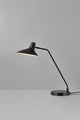 Tischlampe Darci in modernem Industriedesign mit flexiblem Lampenkopf.
