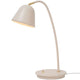 Tischlampe Fleur 15 in puderfarbenem Beige mit verstellbarem Lampenkopf und Messingdetails