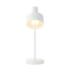 Tischlampe Matis in weiß, minimalistisch, perfekt für Schreibtisch und Bücherregal, flexibler Lampenschirm.