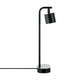 Tischlampe Merlin in modernem Design mit schwarzem Metall und eleganten Linien.