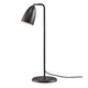 Tischlampe Nexus 2 in elegantem Schwarz mit schwenkbarem Lampenschirm und Retro-Stil Schalter.