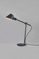 Tischlampe Stay Long mit flexiblem Drehmechanismus und funktionalem Design in Schwarz.