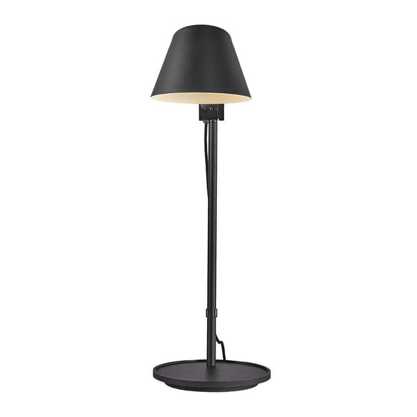 Tischlampe Stay Long in Schwarz mit flexiblem Arm und schlichtem Design für gezielte Beleuchtung