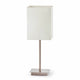 Tischlampe THANA Nickel, Weiß mit elegantem Design, ideal für moderne Innenräume.