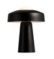 Tischlampe Time in elegantem Design aus mattem Metall und Glas, leuchtet nach oben und unten.