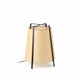 Tischleuchte AKANE Schwarz, Beige - elegante Tischleuchte mit beigem Lampenschirm und schwarzem Gestell.