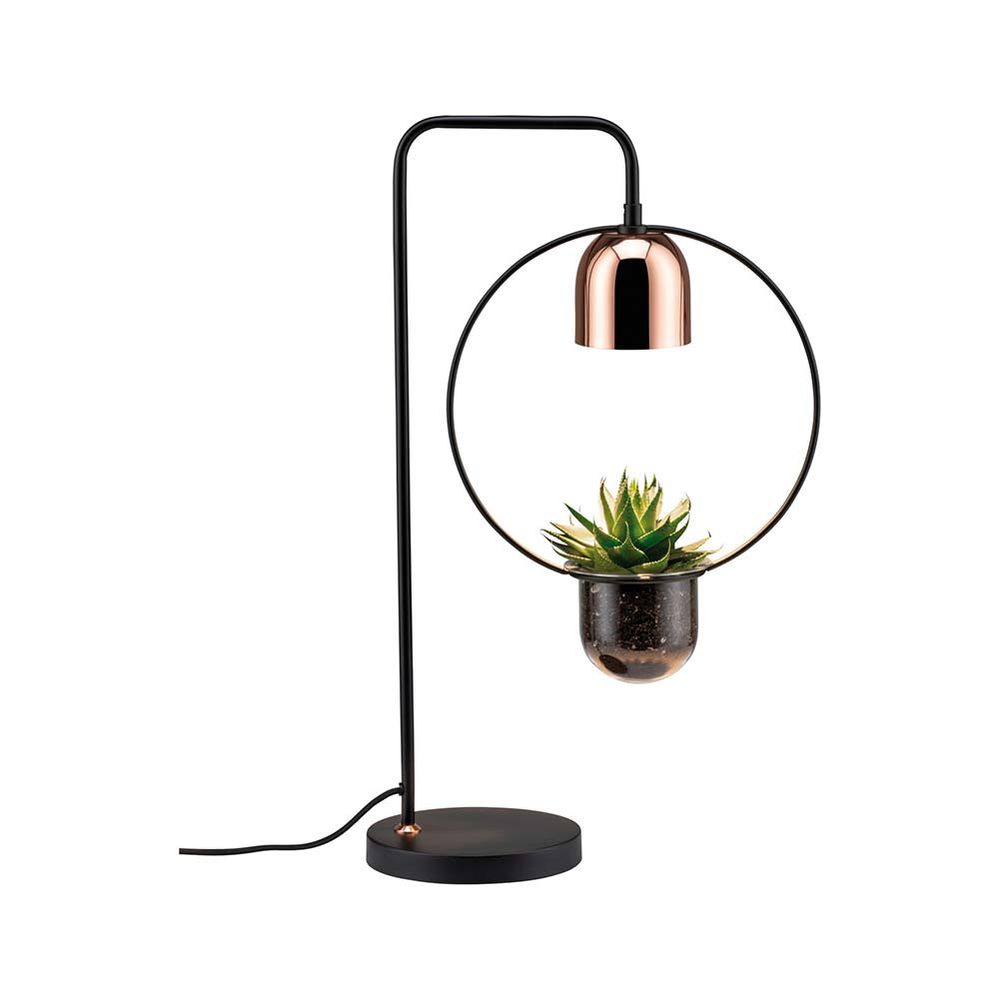 Table Lamp Plant Lamp Neordic Fanja Black, kobber