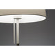 Tischleuchte VOLTA Nickel-Matt, Weiß mit schickem Lampenschirm und modernen Designelementen.