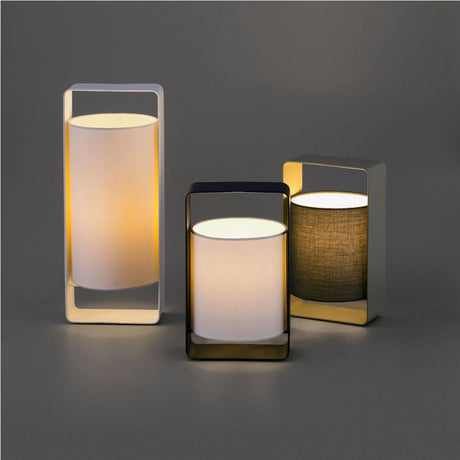 Tischleuchte mit Schirm LULA Weiß - moderne Lampen in verschiedenen Designs für jede Raumgestaltung.