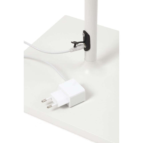 Toc Lampadaire d’extérieur 150 cm avec USB IP54 blanc détails de raccordement et de câble de charge