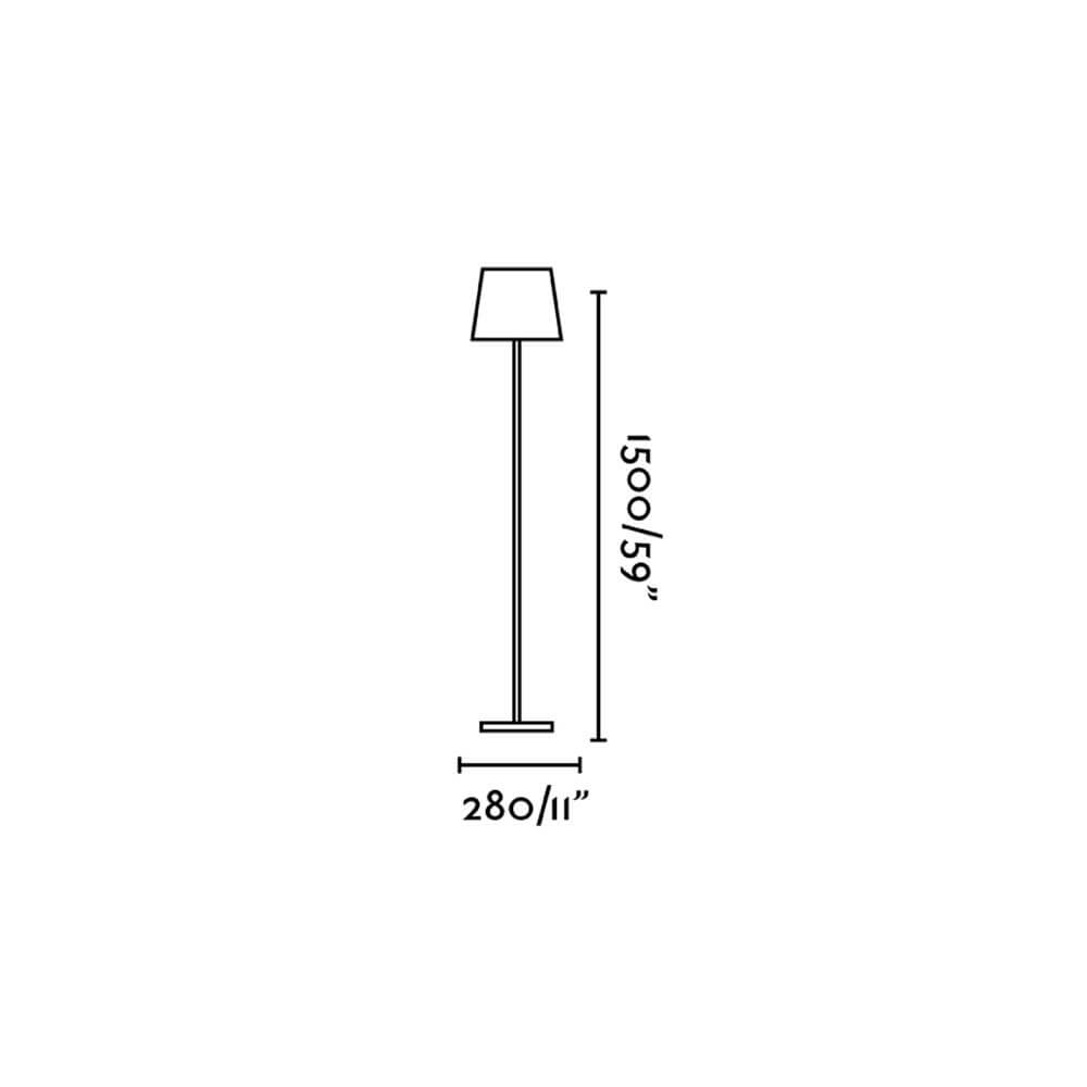 TOC Lampada da pavimento per esterni 150 cm con USB IP54 White