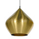 Tom Dixon Beat Stout Pendelleuchte aus massivem Messing in gold mit eleganter Form und modernem Design.