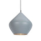 Tom Dixon Beat Stout LED Pendelleuchte in grau mit goldfarbener Innenseite, 52cm Durchmesser, stilvolles Design.