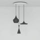 Tom Dixon Beat Trio LED Pendelleuchte 3er Ø 68cm in schwarz mit verschiedenen Formen.