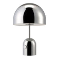 Tom Dixon Bell Tischleuchte mit Drehdimmer, polierte Oberfläche und stabiler Fuß.