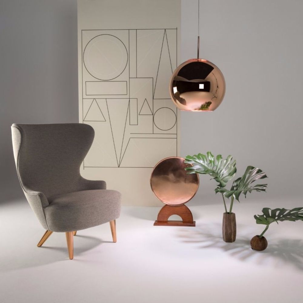 Tom Dixon Copper Round Pendant Lamp Ball