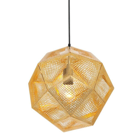 Tom Dixon Etch Metall Hängeleuchte Effektlicht in geometrischem Design mit warmem Licht