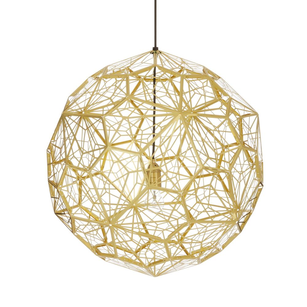 Etch Web Effekt Pendelleuchte Ø 60cm  Tom Dixon Gold  