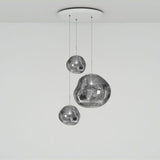 Melt LED Trio Pendelleuchte 3er Mobile Ø 81cm  Tom Dixon Chrom  