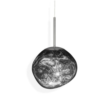 Tom Dixon Melt LED organische Pendellampe mit hypnotischer Form und schmelzendem Glasdesign.