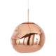 Tom Dixon Melt LED organische Pendellampe mit schmelzender Form in kupferfarbener Glasoptik.
