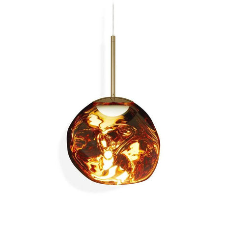 Tom Dixon Melt LED organische Pendellampe in unregelmäßiger Form mit hypnotischem, schmelzendem Glas.
