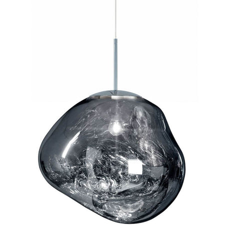Tom Dixon Melt LED organische Pendellampe mit hypnotischer, unregelmäßiger Glasform.