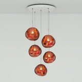 Melt Mini LED Pendellampe 5er Mobile  Tom Dixon Kupfer  