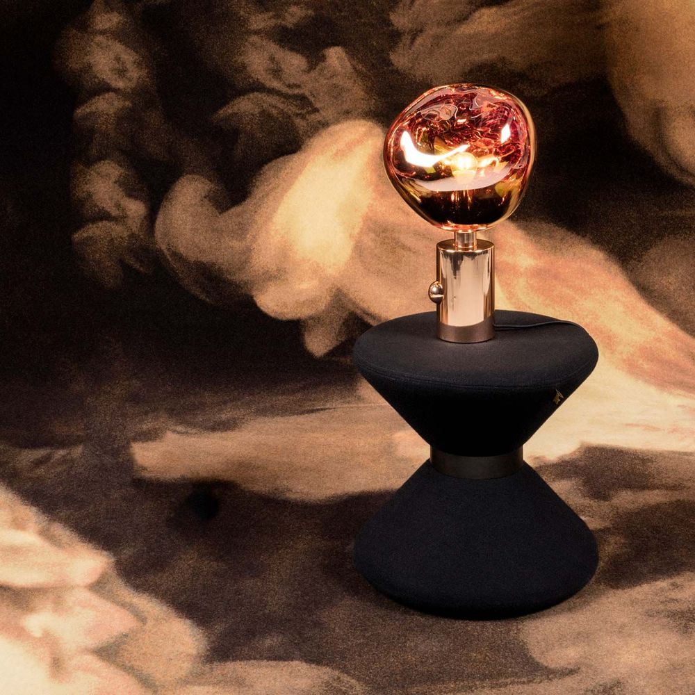 Tom Dixon smelte bordlampe med dæmper