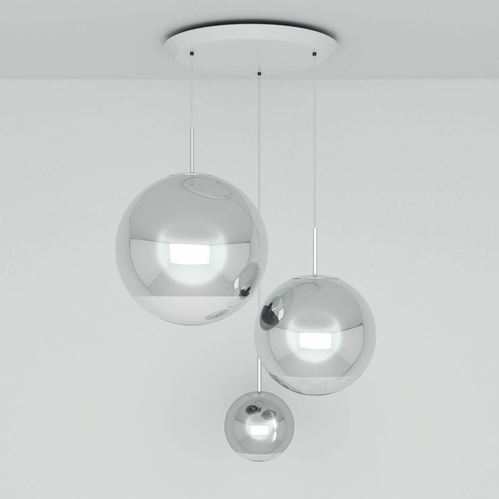 Tom Dixon Mirror Ball 3er Mobile Galerieleuchte