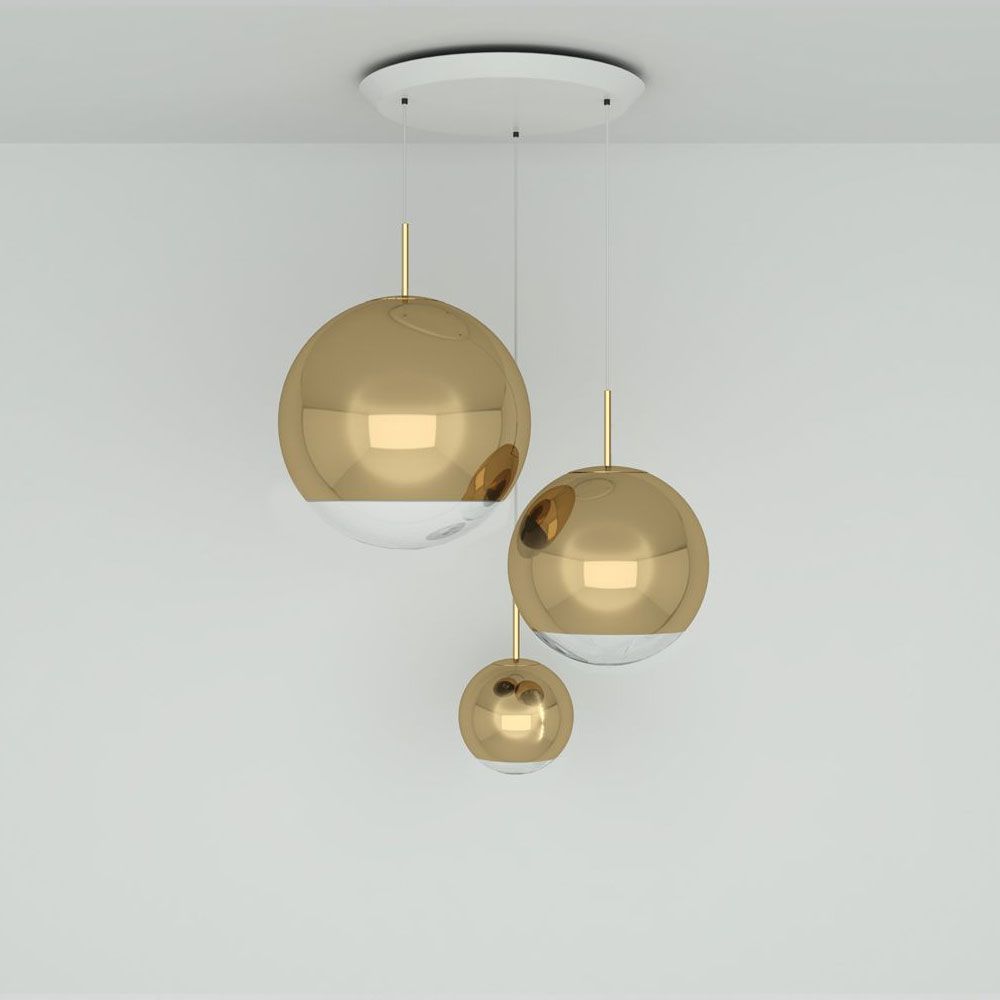 Tom Dixon Mirror Ball 3er Mobile Galerieleuchte