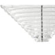 Transparente Glas-Pendelleuchte Press Cone von Tom Dixon mit gerippter Oberfläche und schalenförmiger Struktur.